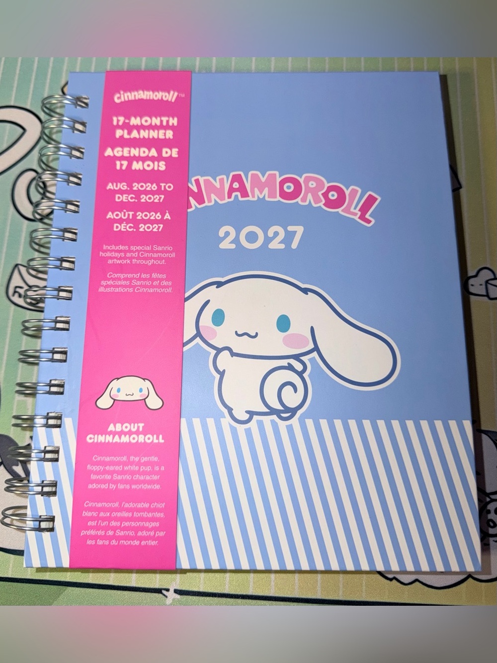 🩵NIP Sanrio Cinnamoroll 17-Month Planner Aug 2026-Dec 2027